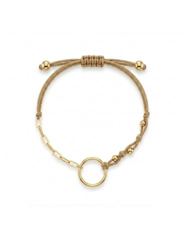 Pulseira algodão/prata...